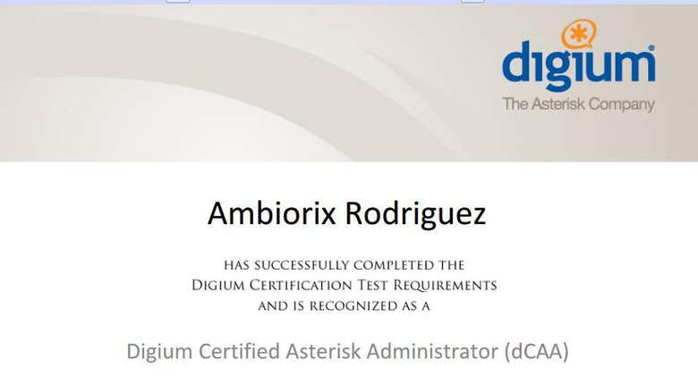 Digium Certified Asterisk Administrator