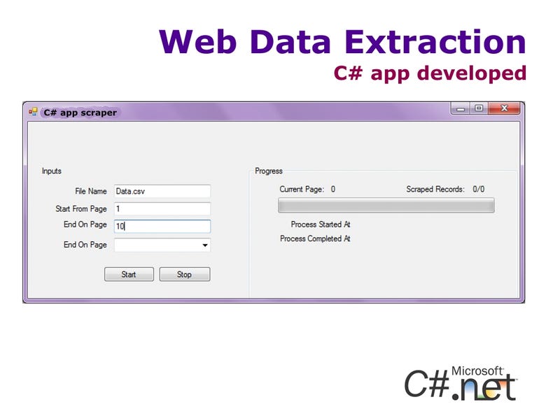 App Develop - Web Data Extraction