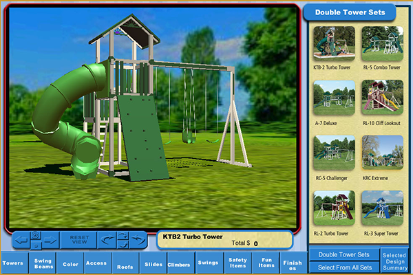 3d Realtime App to design Swingset Online