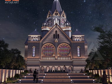 3D Visualization Church Render