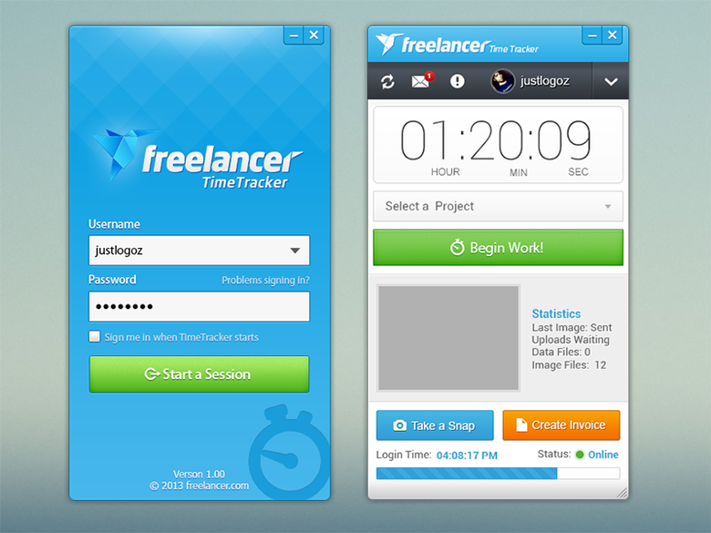 Official Freelancer.com Timetracker App