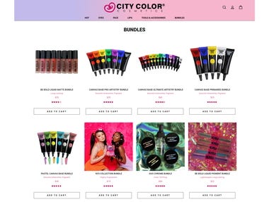 City Color Cosmetic Shopify Customization