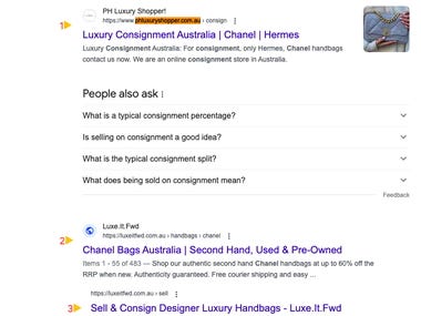 SEO Service: Luxury Consignments