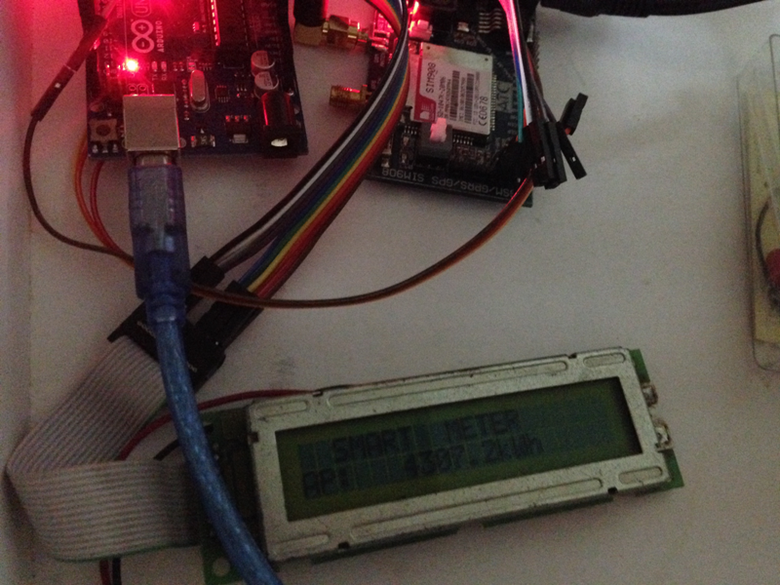 Smart Meter using SIM900 GSM SMS module