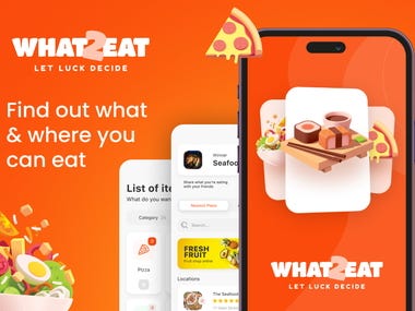 UI/UX design for What2Eat mobile application