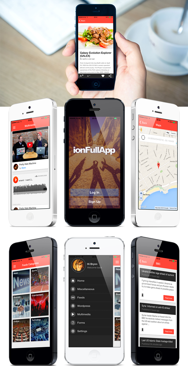 ionFullApp -Ionic PhoneGap/Cordova Full Hybrid App