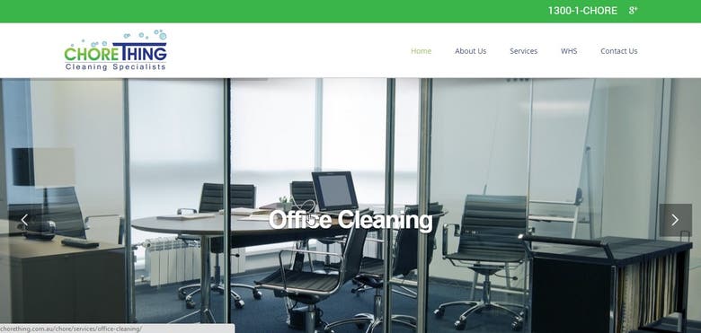 WordPress website about office & Commercial Cleaning