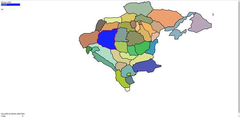 Change zone color in svg map