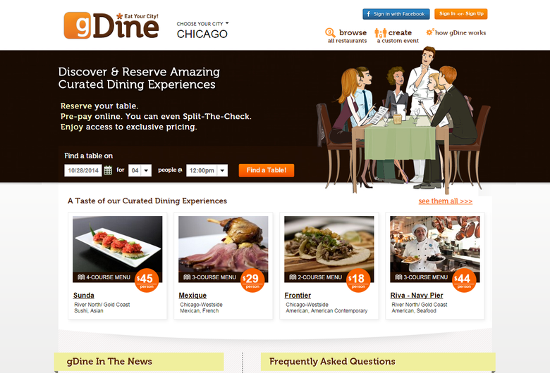 CodeIgniter based Restaurent website [www.gdine.com]