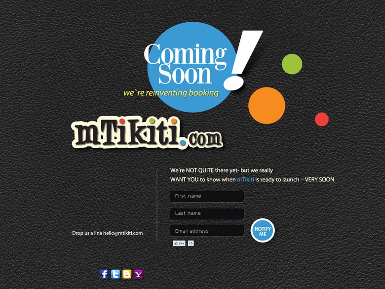 Landing Page for Mtikiti