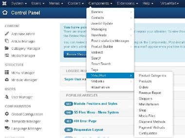 Am making changes in the components of Joomla.