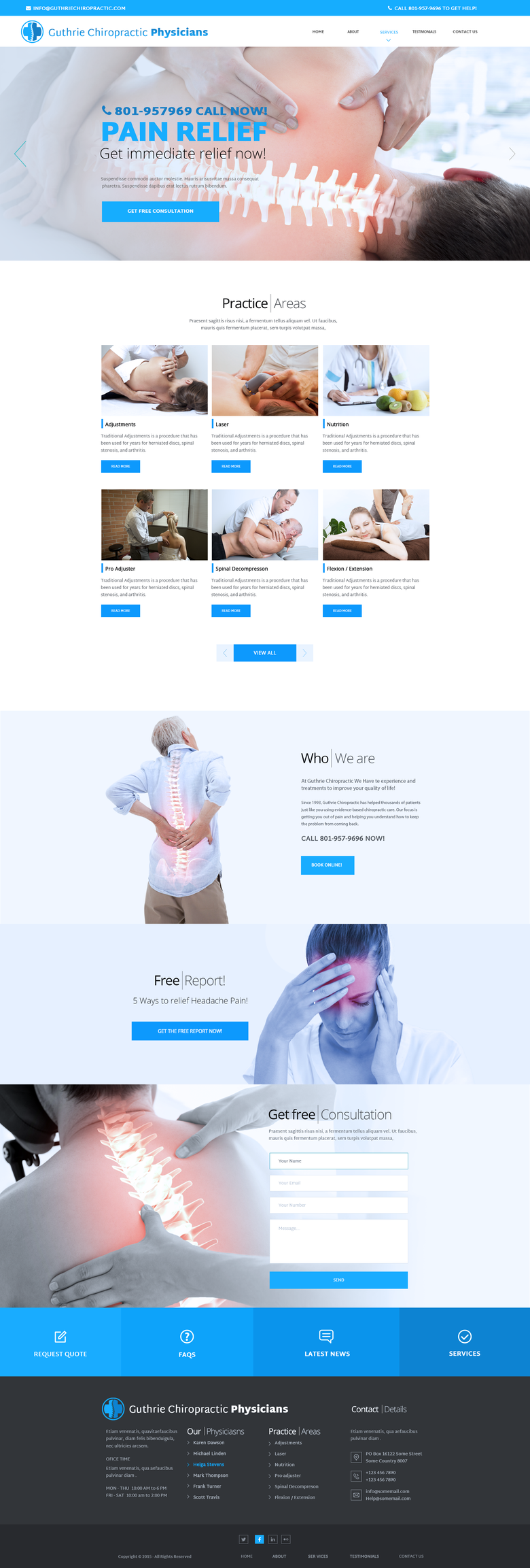 Design a Website Mockup for Guthrie Chiropractic