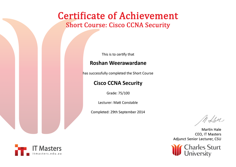 CCNA -Security short course