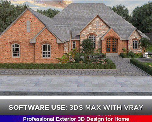 3D Exterior rendering for residential, commercial, houses