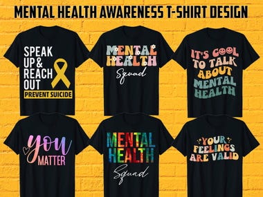 Mental Health Awareness Month T-Shirt Design Ideas