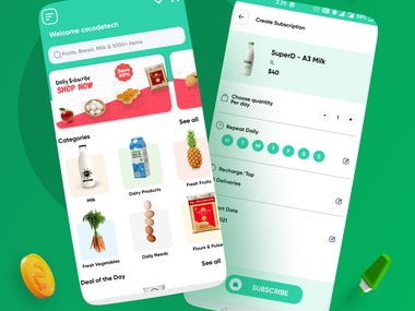 Daily Milk Delivery Mobile App with Subscription App