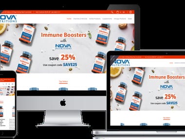 Nova Nutritions - Website Design & Development