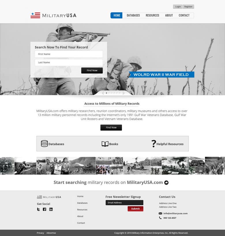Website Design for MilitaryUSA.com