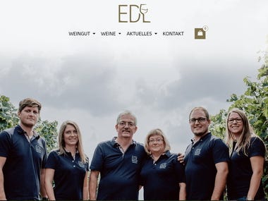 E-commerce - a wine store www.weingut-edl.at