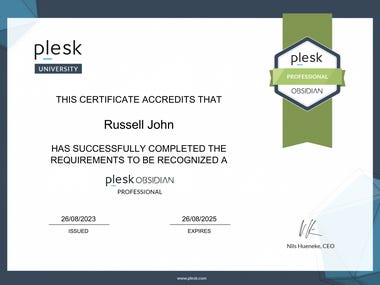 Plesk Certifications