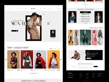 Ecommerce Fashion Website Landing page