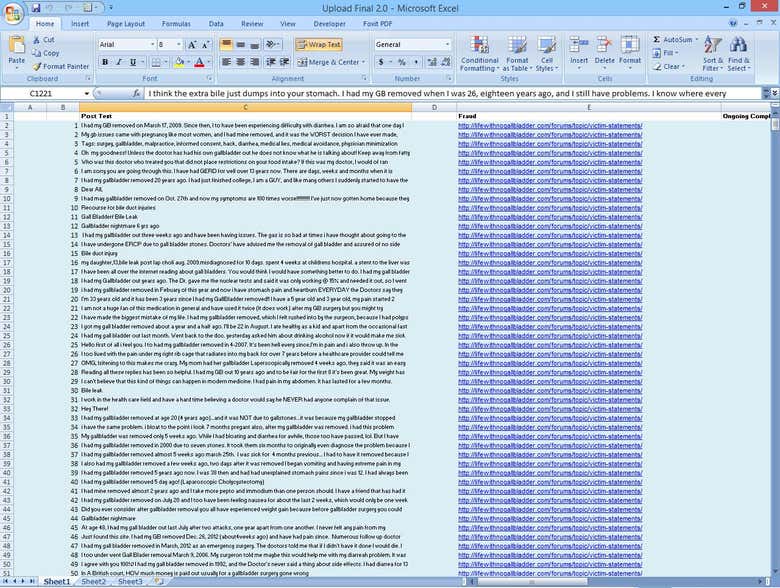 Making data sheet by web scrap
