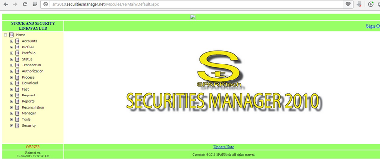 SECURITIES MANAGER 2010 (Web Stock Exchange Back Office)