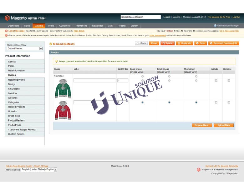 Product Upload into Magento