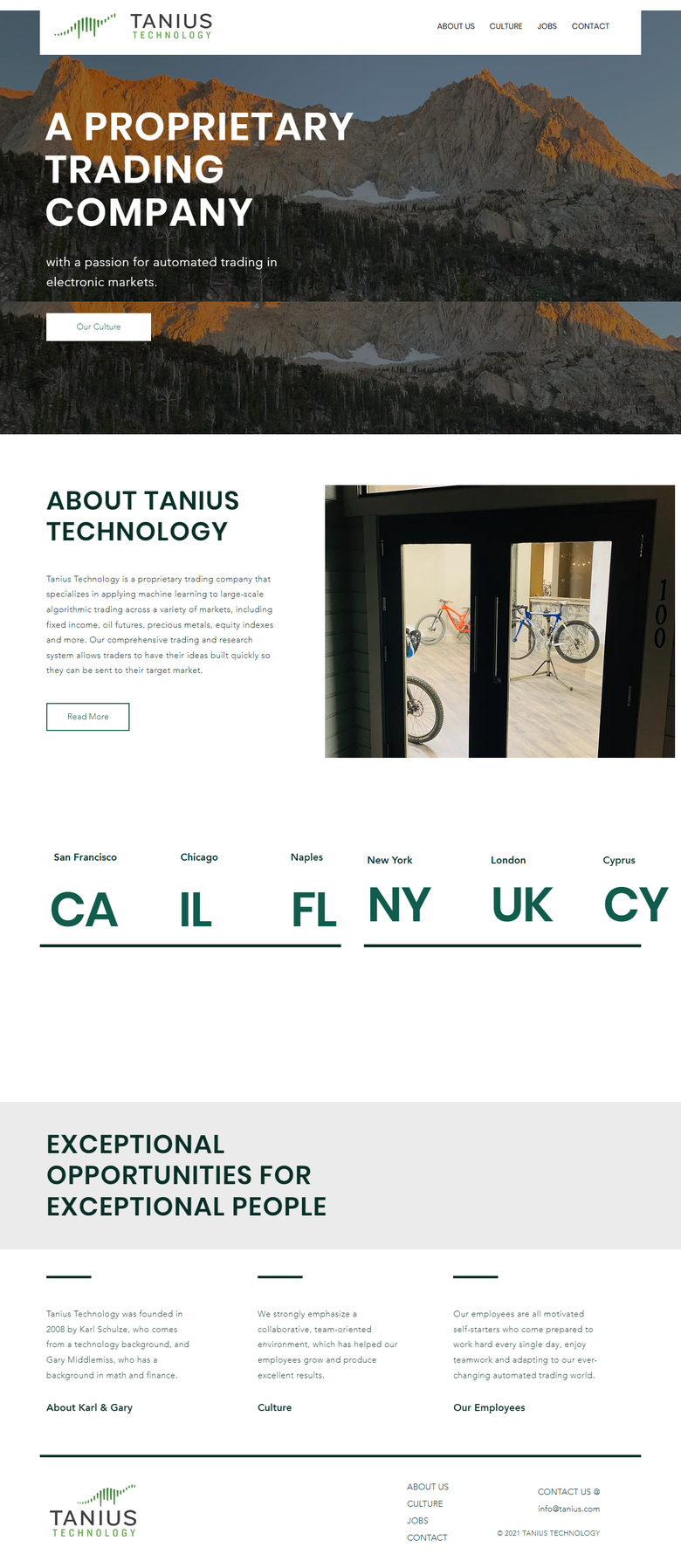 Tanius WordPress CMS Website