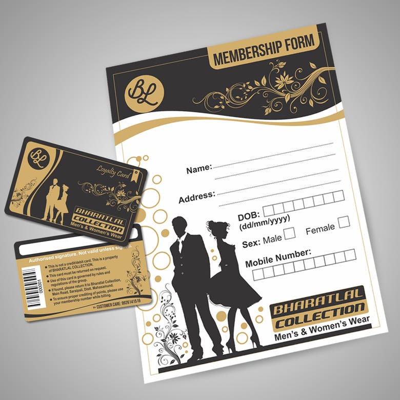 Loyalty Card Design with Membership Form