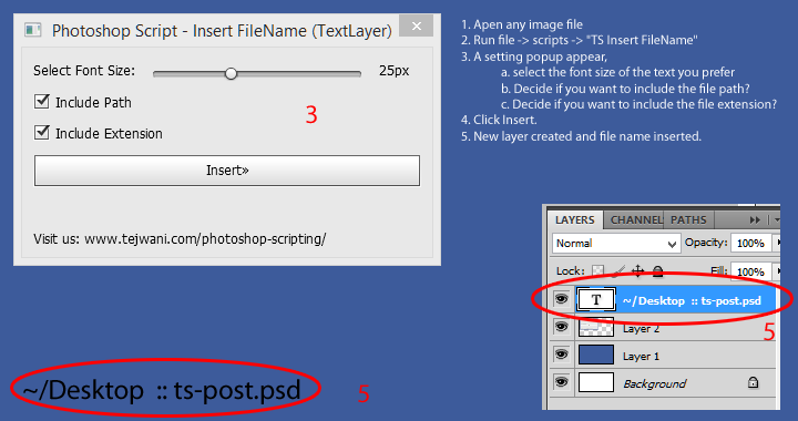 Photoshop Script: Insert Current Filename
