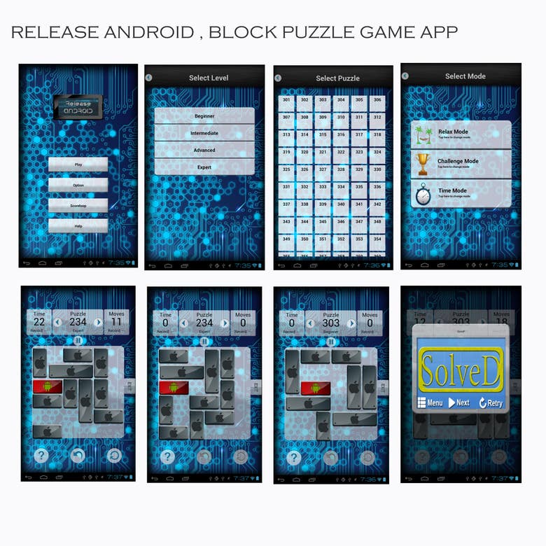 Release Android , Block Moving Puzzle Game
