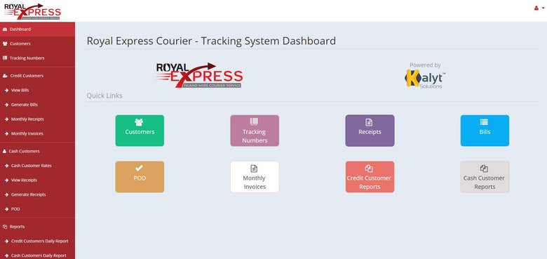 Tracking and Management System - Royal Express, Katunayake