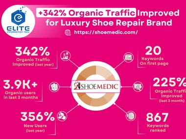342% Organic Traffic Improved for Luxury Shoe Repair Brand
