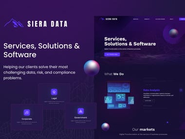 Website design and development for Siera Data