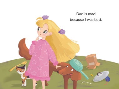 Illustration for children's book "Dad is Mad"