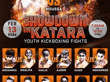 Energetic Kickboxing Event Poster