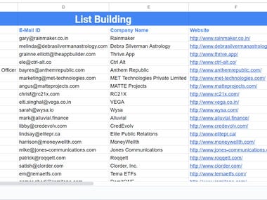 Contact List Building