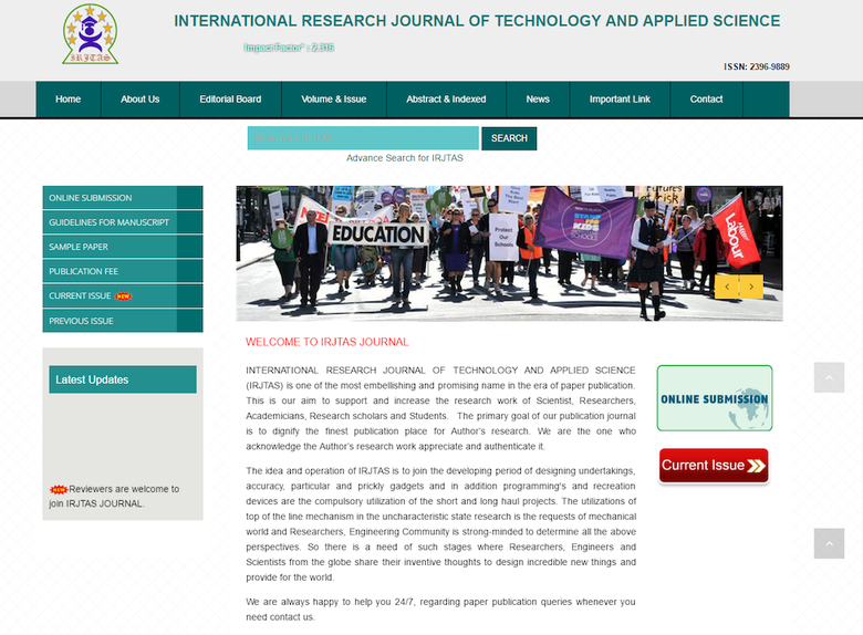 INTERNATIONAL RESEARCH JOURNAL OF TECHNOLOGY AND APPLIED SCI