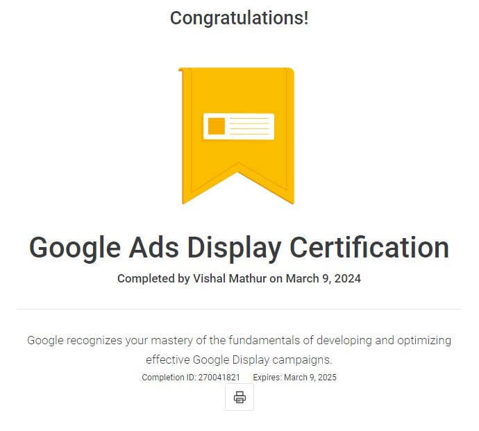 Google Display Ad Certified