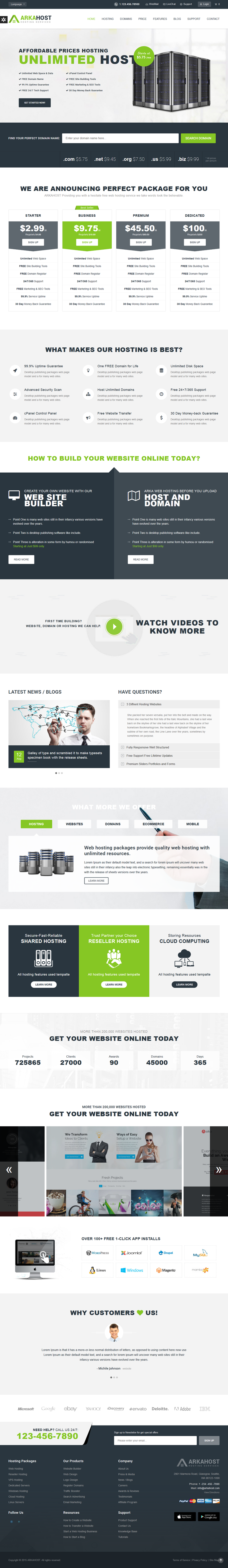 hosting company website