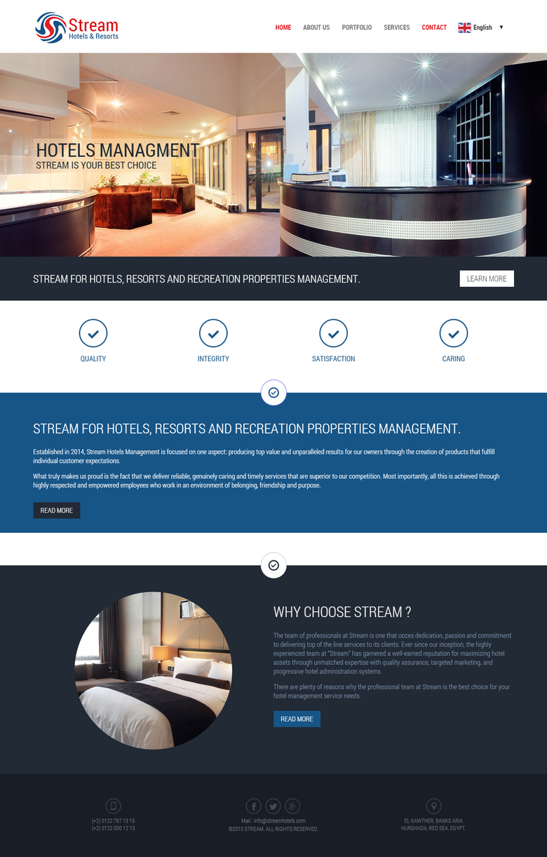 Hotel Management Responsive Website with Bootstrap