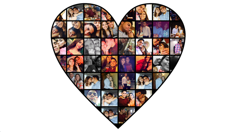 Photo Collage with a heart shape
