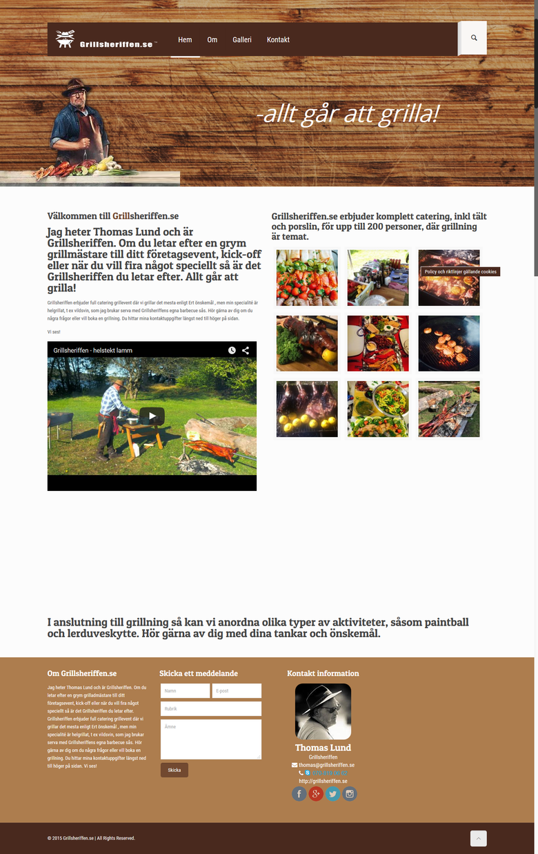 wordpress  grill chef website
