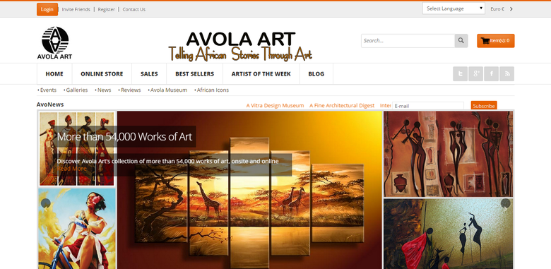 Art gallery website Joomla.