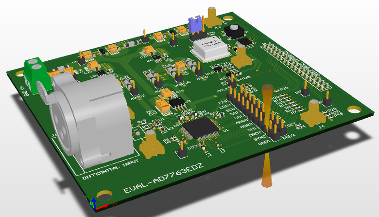 AD7763EDZ Analog to Digital Board PCB layout