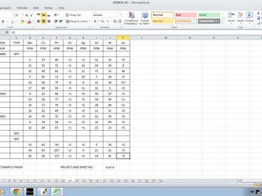 Manually typing pdf to excel