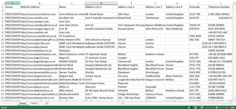 Fill in a Spreadsheet with Data