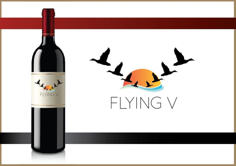 Wine Label Design for Flying V