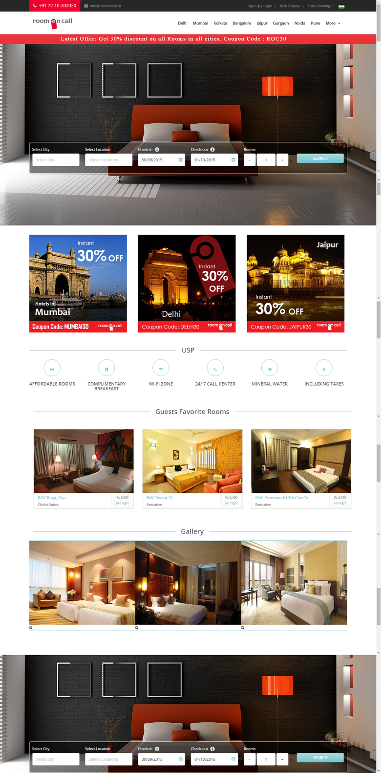 Room On Call Online Hotel Room Booking Portal